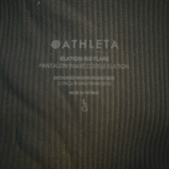 Athleta Elation Black Ribbed Flare Pant Size L - Picture 4 of 6